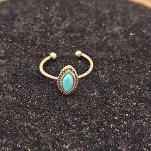 Turquoise Stone Gold Ring